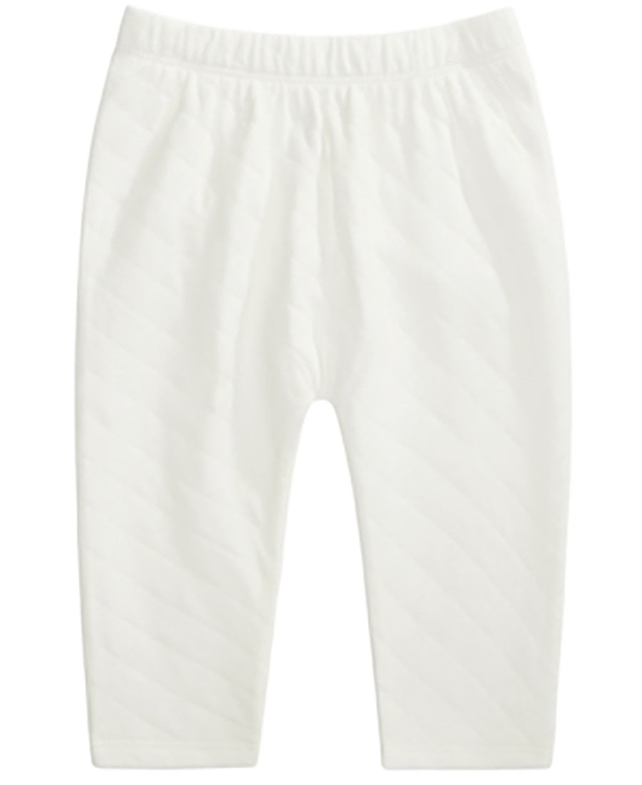 Calça acolchoada First Impressions para bebê menina, branca, tamanho 3 a 6 meses
