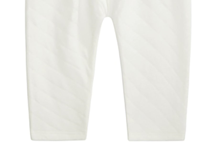 Calça acolchoada First Impressions para bebê menina, branca, tamanho 3 a 6 meses
