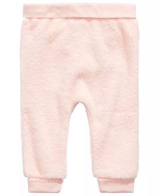 Calça jogger de pele sintética para bebê First Impressions, rosa, tamanho 6 a 9 meses