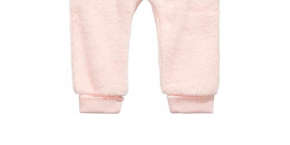 Calça jogger de pele sintética para bebê First Impressions, rosa, tamanho 6 a 9 meses