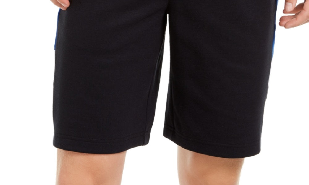 ID Ideology Shorts listrados laterais masculinos, preto, tamanho XXX-G