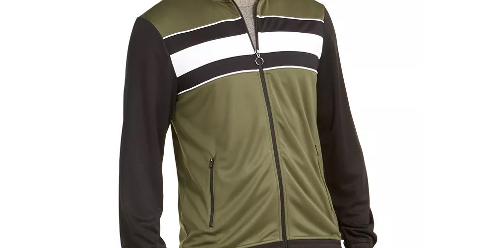 Jaqueta de corrida masculina ID Ideology Colorblocked verde escuro tamanho XXG