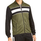 Jaqueta de corrida masculina ID Ideology Colorblocked verde escuro tamanho XXX-G