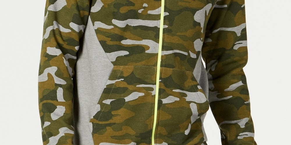 Jaqueta camuflada com blocos de cores masculina ID Ideology, verde, tamanho XXX-G