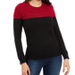 Suéter feminino com blocos de cores e pontos mistos Charter Club, vermelho, tamanho X-S