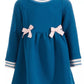 Vestido acolchoado para bebês meninas First Impressions azul escuro tamanho 18 meses
