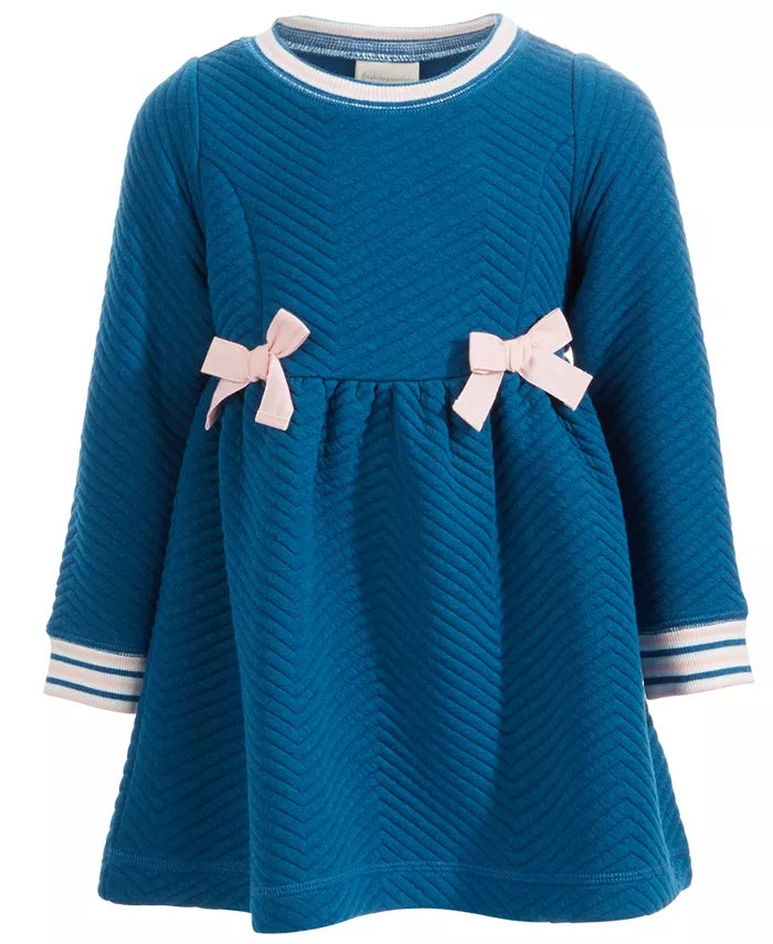 Vestido acolchoado para bebês meninas First Impressions azul escuro tamanho 18 meses