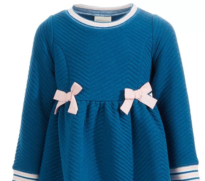 Vestido acolchoado para bebês meninas First Impressions azul escuro tamanho 18 meses