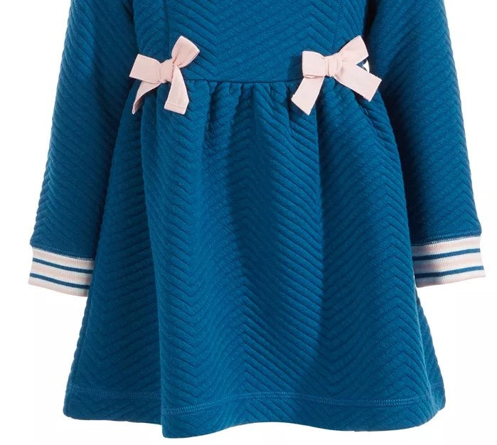 Vestido acolchoado para bebês meninas First Impressions azul escuro tamanho 18 meses