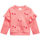 Moletom com aplique de laço First Impressions Baby Girls Rosa Tamanho 12M