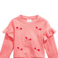 Moletom com aplique de laço First Impressions Baby Girls Rosa Tamanho 12M