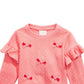 Moletom com aplique de laço First Impressions Baby Girls Rosa Tamanho 24M