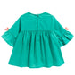 Primeiras impressões para bebês meninas blusa franzida verde tamanho 12 meses