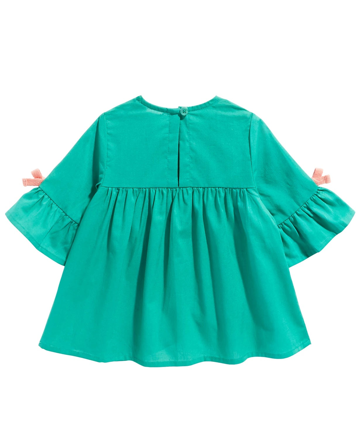 Primeiras impressões para bebês meninas blusa franzida verde tamanho 12 meses