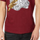 Camiseta gráfica masculina INC International Concepts Lightning Tiger vermelha, tamanho médio