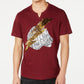 Camiseta gráfica masculina INC International Concepts Lightning Tiger, tamanho XXX-G, vinho