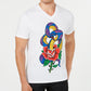 Camiseta masculina com strass e cobra da INC International Concepts, branca, tamanho XX-G