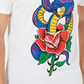 Camiseta masculina com strass e cobra da INC International Concepts, branca, tamanho XX-G