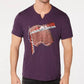 Camiseta masculina com estampa de leopardo abstrato da INC International Concepts, roxa, tamanho XXX-G