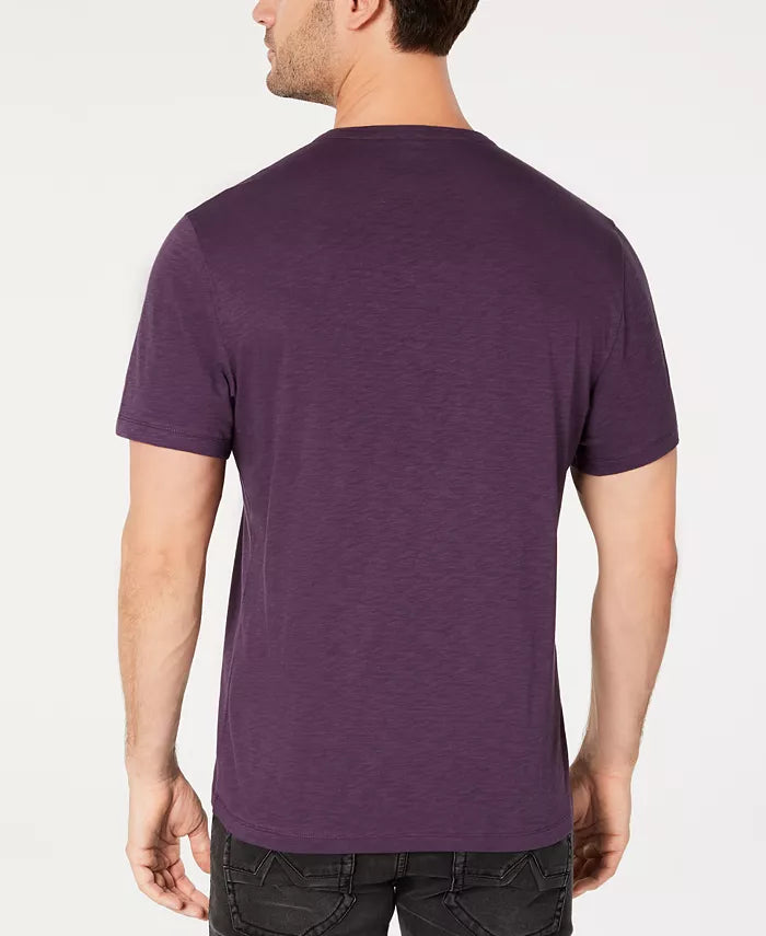 Camiseta masculina com estampa de leopardo abstrato da INC International Concepts, roxa, tamanho XXX-G