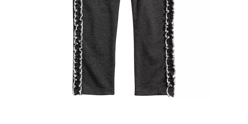 Leggings com babados para meninas First Impressions, cinza escuro, tamanho 24 meses