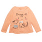 Camiseta infantil First Impressions Baby Girls Dog &amp; Cat Laranja Tamanho 18 MOS