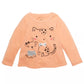 Camiseta infantil First Impressions para meninas, cachorro e gato, laranja, tamanho 3-6 meses