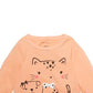 Camiseta infantil First Impressions para meninas, cachorro e gato, laranja, tamanho 3-6 meses