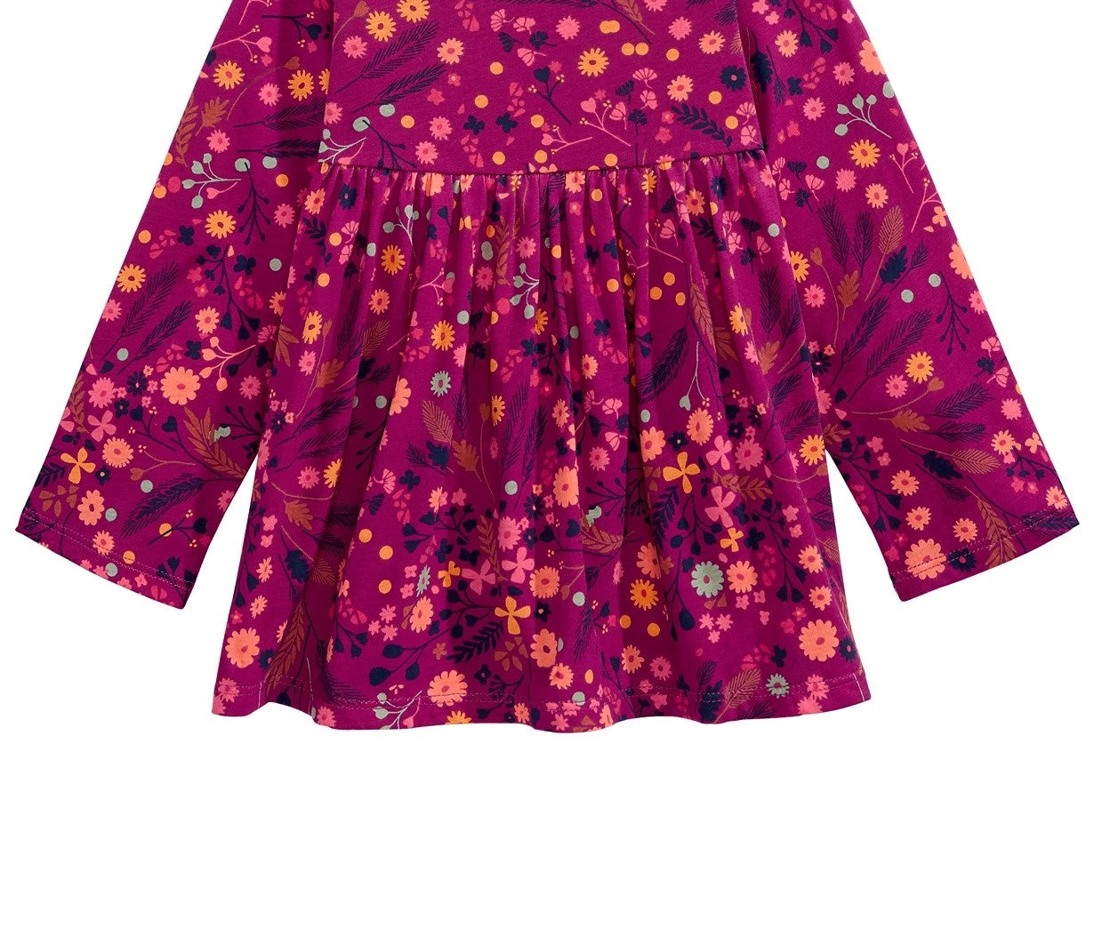 Túnica de algodão com estampa floral First Impressions Baby Girls, roxa, tamanho 12 meses