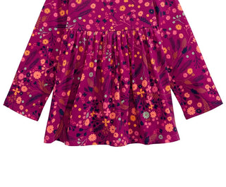 Túnica de algodão com estampa floral First Impressions Baby Girls, roxa, tamanho 18 meses