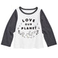 Camiseta de algodão estampada Planet Print First Impressions para bebês meninas, branca, tamanho 24 meses
