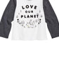 Camiseta de algodão estampada Planet Print First Impressions para bebês meninas, branca, tamanho 24 meses
