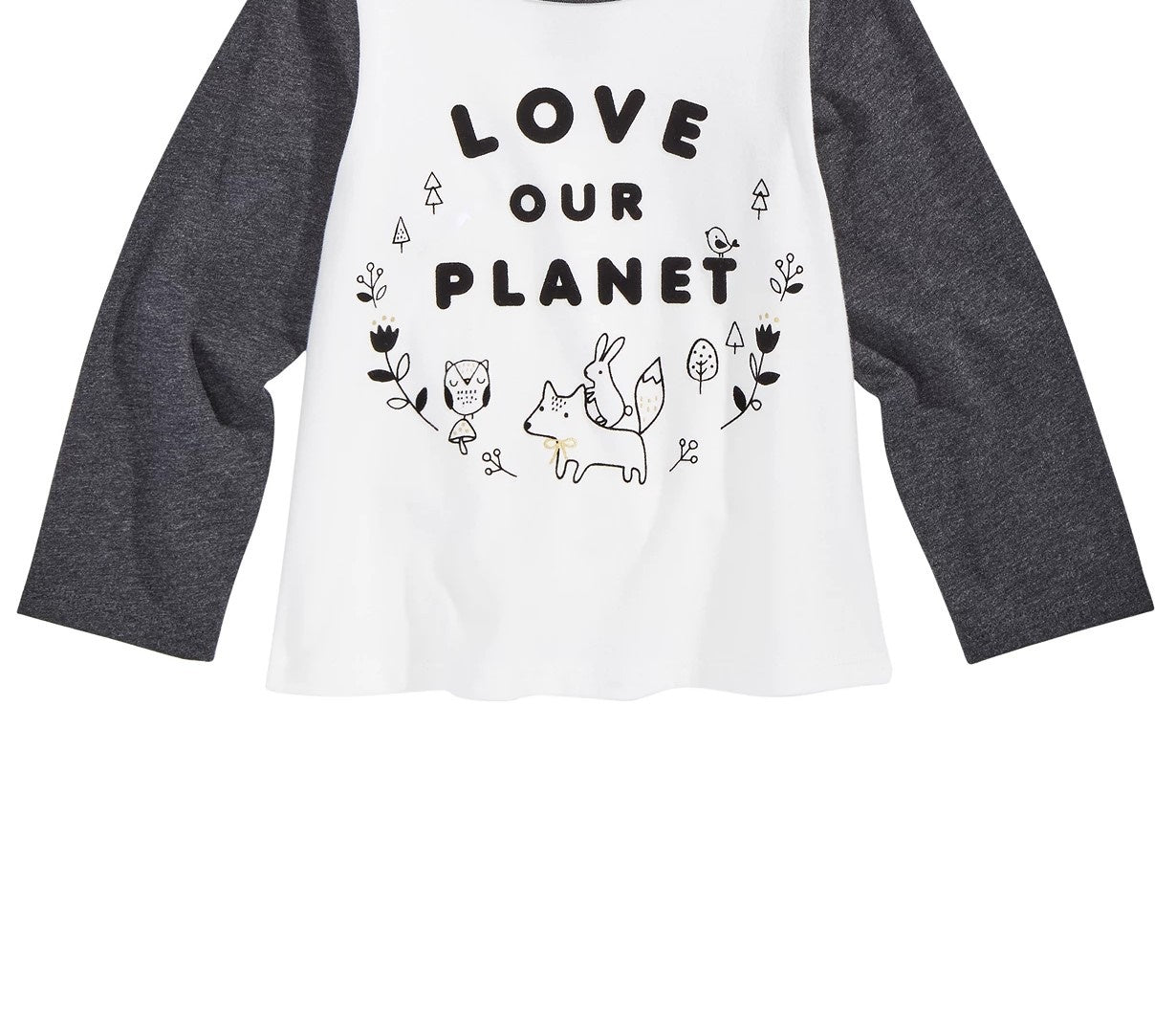 Camiseta de algodão estampada Planet Print First Impressions para bebês meninas, branca, tamanho 24 meses