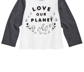 Camiseta de algodão estampada Planet Print First Impressions para bebês meninas, branca, tamanho 24 meses