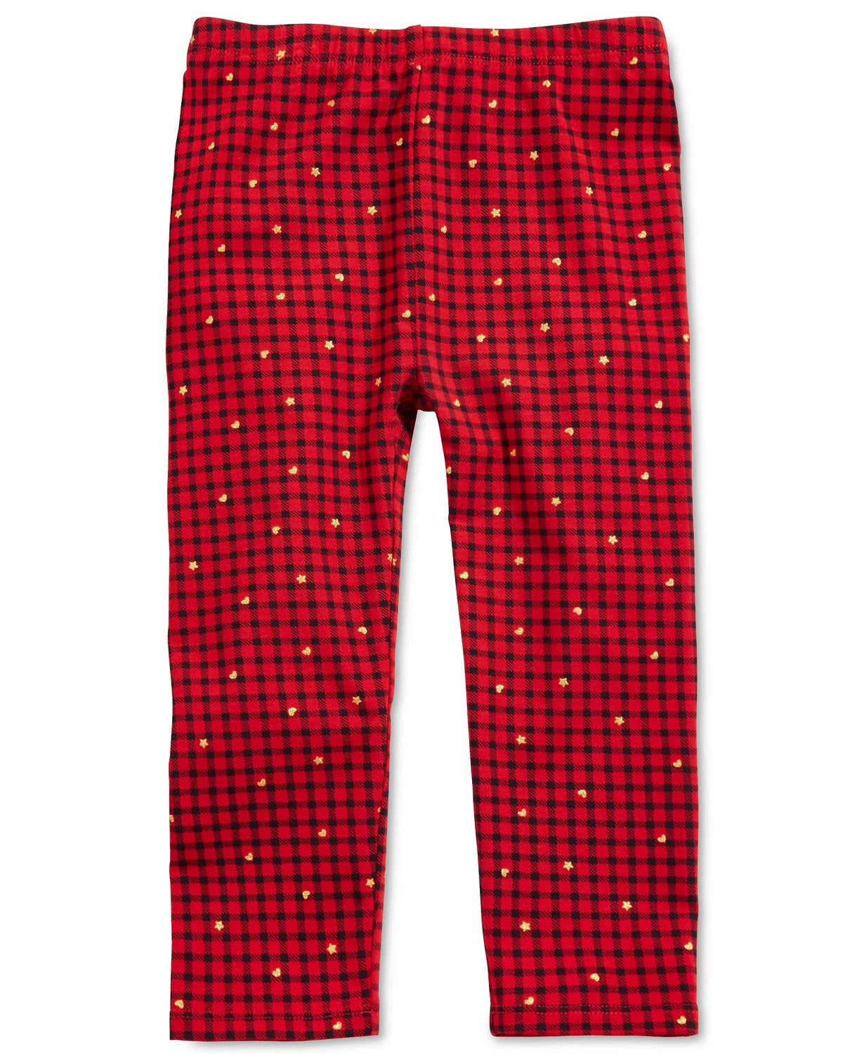 Leggings estampadas xadrez para bebês meninas First Impressions, tamanho 18 meses, vermelha