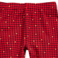 Leggings estampadas xadrez para bebês meninas First Impressions, tamanho 18 meses, vermelha