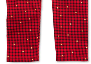 Leggings estampadas xadrez para bebês meninas First Impressions, tamanho 18 meses, vermelha
