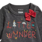Camiseta Little Wonder para bebê First Impressions, cinza escuro, tamanho 24 meses