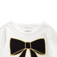 Camiseta Peplum com Laço Xadrez para Bebê Menina First Impressions, Branca, Tamanho 12 Meses
