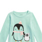 Camiseta infantil First Impressions para bebês meninas, tamanho 24 meses, verde, pinguim