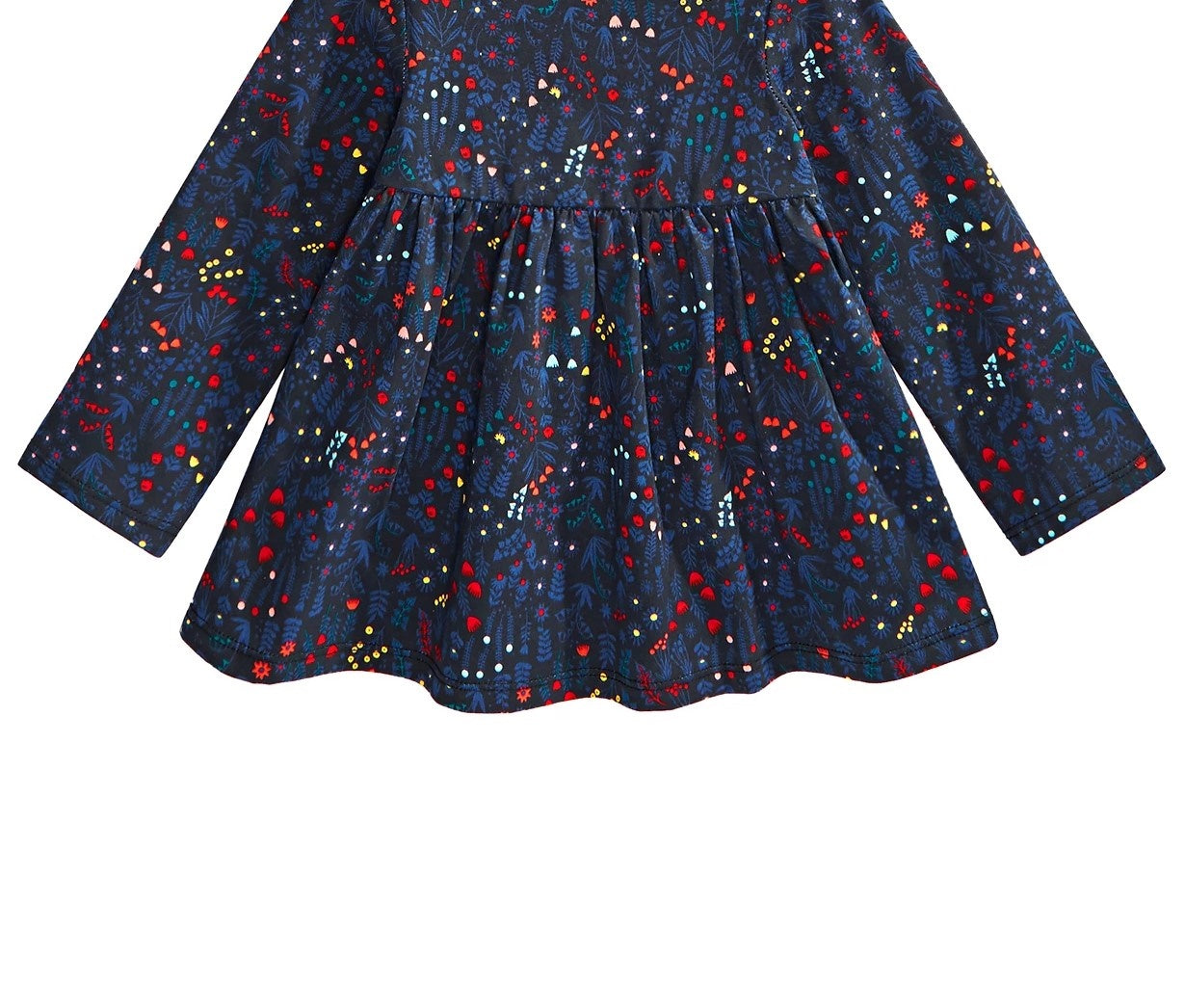 Camiseta túnica floral para bebês meninas First Impressions Holiday, preta, tamanho 18 meses