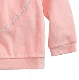 Blusa de veludo com estampa de coração First Impressions para bebê menina, tamanho rosa, 24 meses
