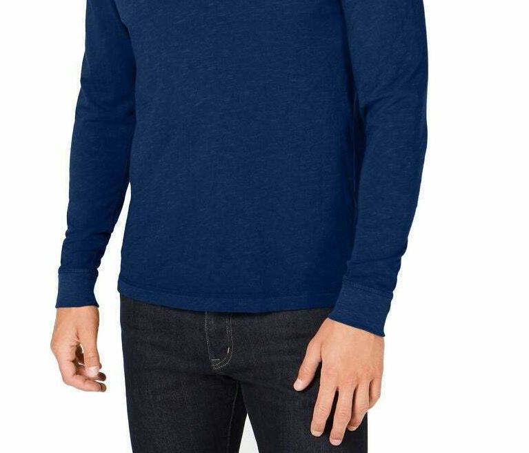Camisa Henley Masculina Club Room Azul Tamanho Médio