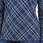 Karen Scott Blusa feminina Holly Plaid com detalhes em azul marinho, tamanho XS