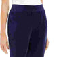 Calça esportiva feminina Karen Scott de veludo azul marinho, tamanho pequeno