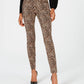 Calça jeans skinny feminina com estampa de leopardo da INC International Concepts, laranja, tamanho 16 P