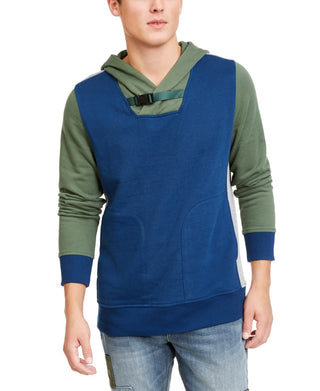 Moletom com capuz e cinto American Rag masculino com blocos de cores, verde, tamanho extragrande