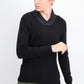 Suéter masculino Tasso Elba de algodão Supima com gola xale contrastante, preto, tamanho XXX-G