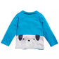 Camiseta infantil First Impressions Baby Boy de algodão com blocos de cores e estampa de filhotes, azul, tamanho 12 meses