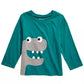 Camiseta infantil First Impressions Baby Boy Cotton Dinosaur, verde escuro, tamanho 12 meses
